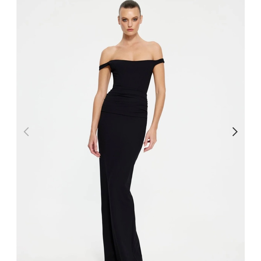 Effie Kats Off-Shoulder Black Dress